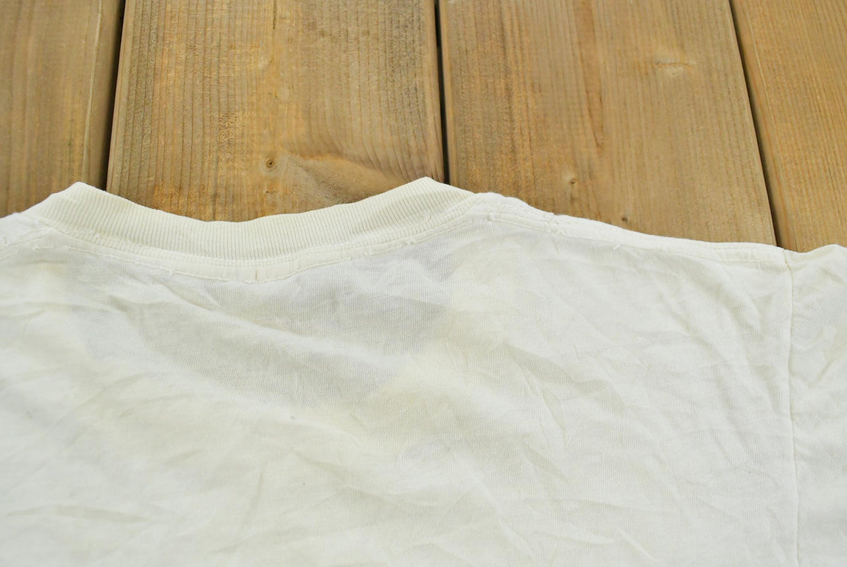 Vintage 1980s Blank White Pocket T-Shirt Men's M