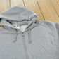 Vintage 1990s Russell Full Zip Blank Grey Hoodie Sweatshirt Men's L