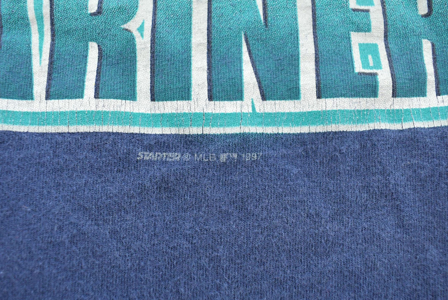 Vintage 1997 Starter Seattle Mariners Western Division Champions MLB Graphic T-Shirt Mens XL