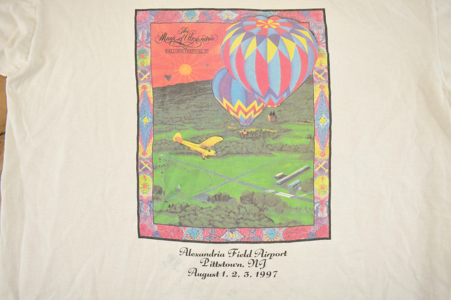 Vintage 1990's The Magic of Alexandria Balloon Festival Single Stitch Graphic Souvenir T-Shirt Men's L