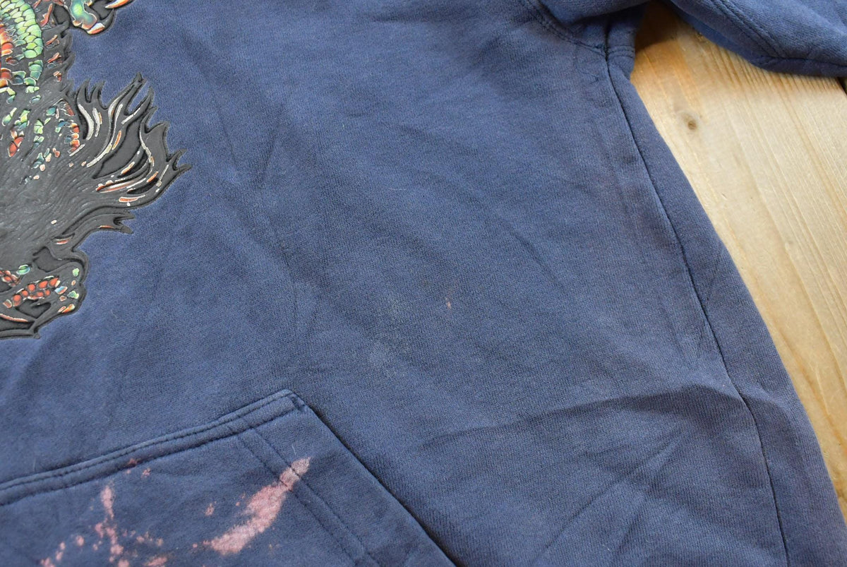 Vintage 1990s JNCO Jeans Dragon Tribal Hoodie Sweatshirt Mens S