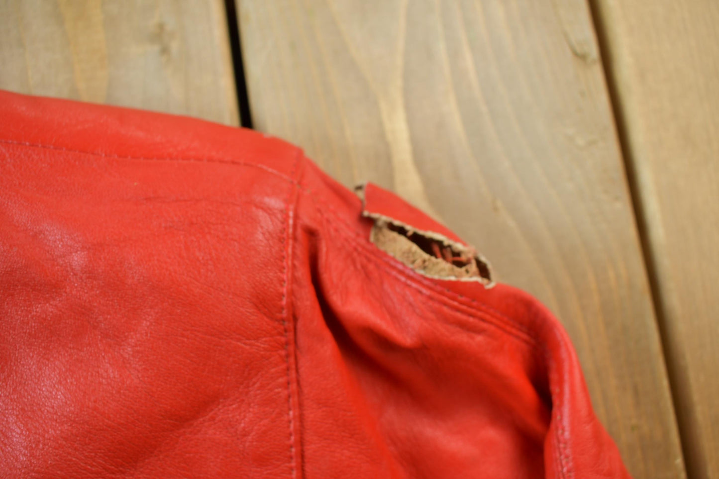 Vintage 1980s Womens Leather Braid Stud Biker Jacket Women's M