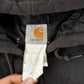 Vintage 1990s Thrashed Carhartt Thermal Lined Heavy Weight Zip Up Hoodie Men's 2XL