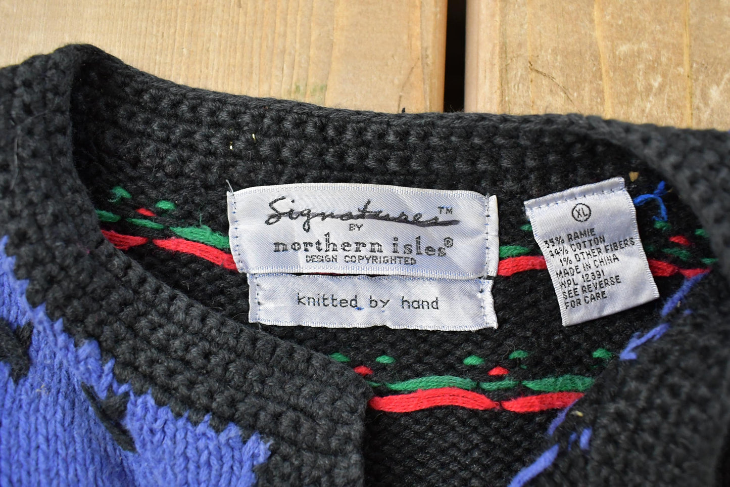 Vintage 1990s Northern Isles Christmas Hand Knit Cardigan Sweater Women's L