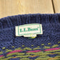 Vintage 1990s LL Bean Striped Knit Sweater Men's L