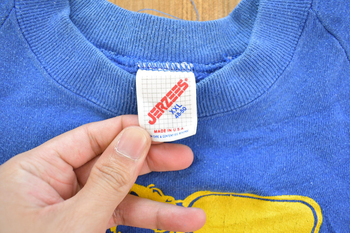 Vintage 1990s South Dakota State University Jack Rabbits Collegiate Raglan Crewneck Sweatshirt Men's L