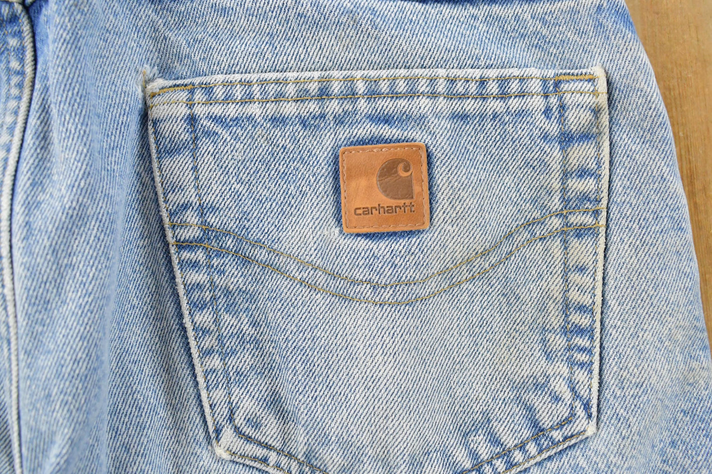Vintage 2000s Carhartt Flannel Lined Denim Work Jeans Men's 33 x 29