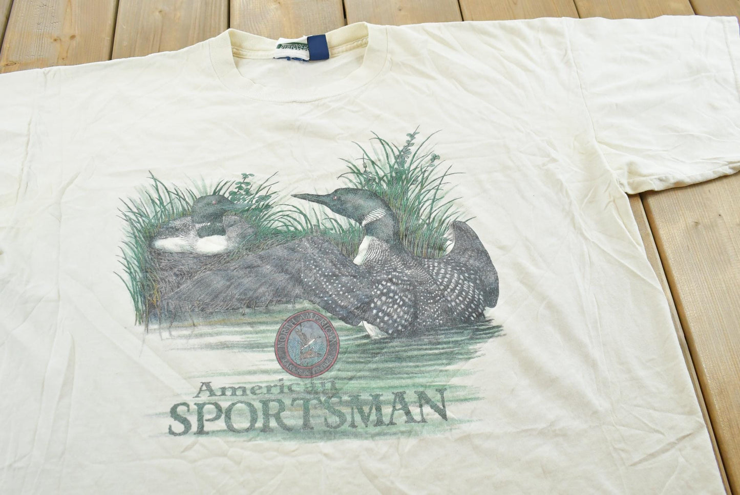 Vintage 1990s American Sportsman Loon T-Shirt Men's 2XL