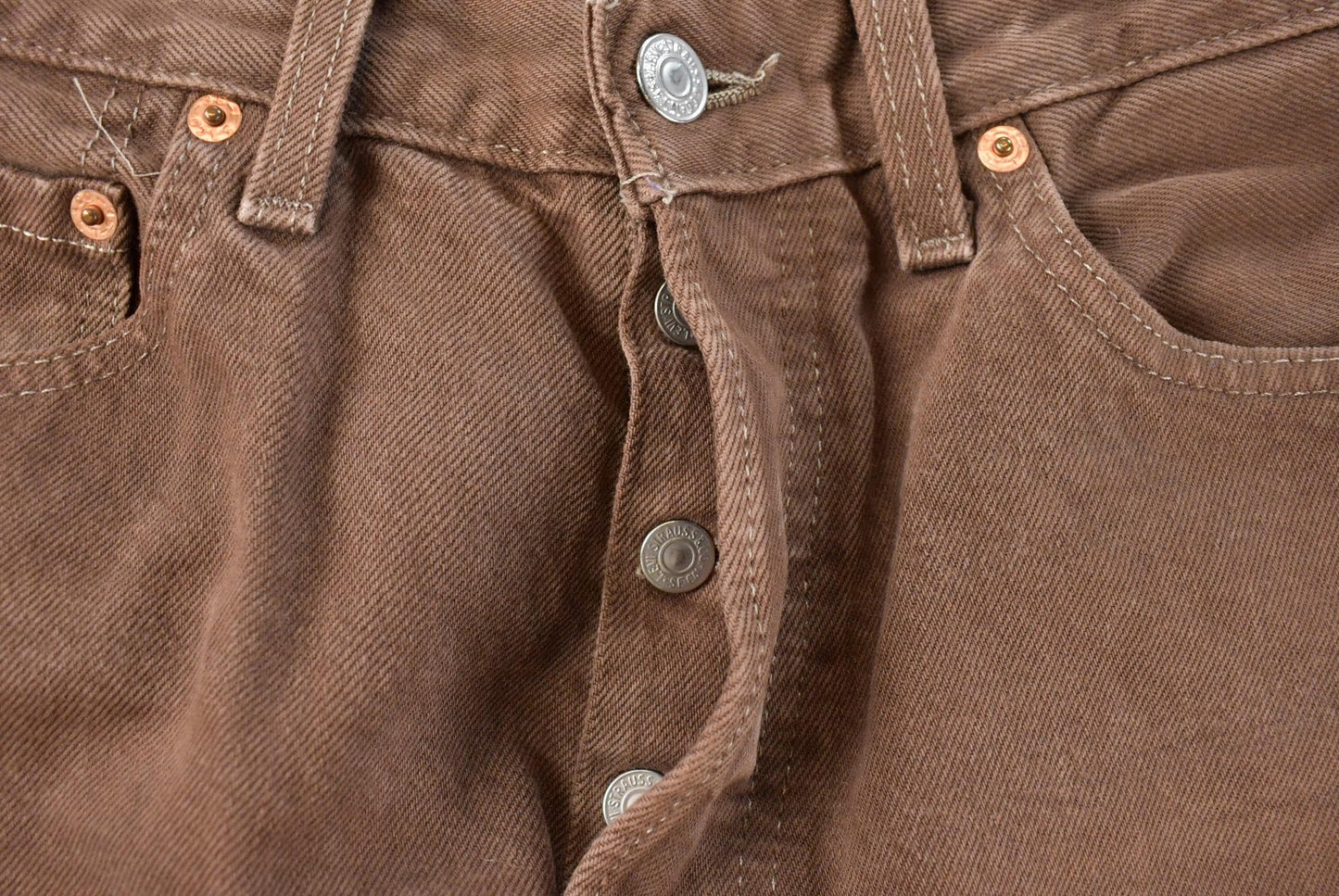 Vintage 1990s Levi's 501 Original Fit Brown Denim Jeans Men's 28 x 31