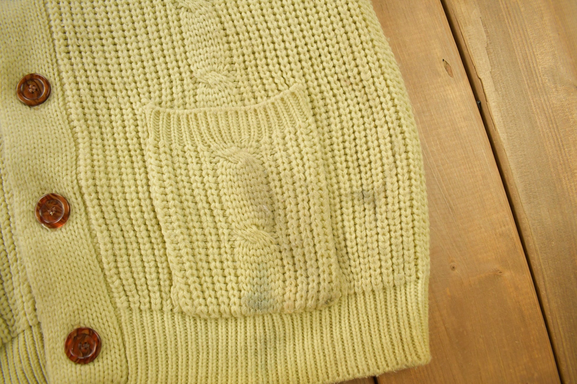 Vintage 1980s Gimbels Blank Acrylic Cardigan Sweater from propervintagecanada