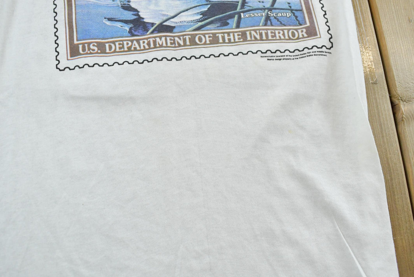 Vintage 1980s Migratory Bird Hunting Conservation Stamp Souvenir T-Shirt Men's XS