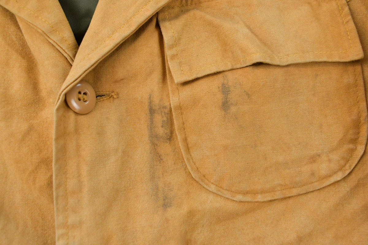 Vintage 1960s Outdoors Adventure Canvas Hunting Jacket Men's Large