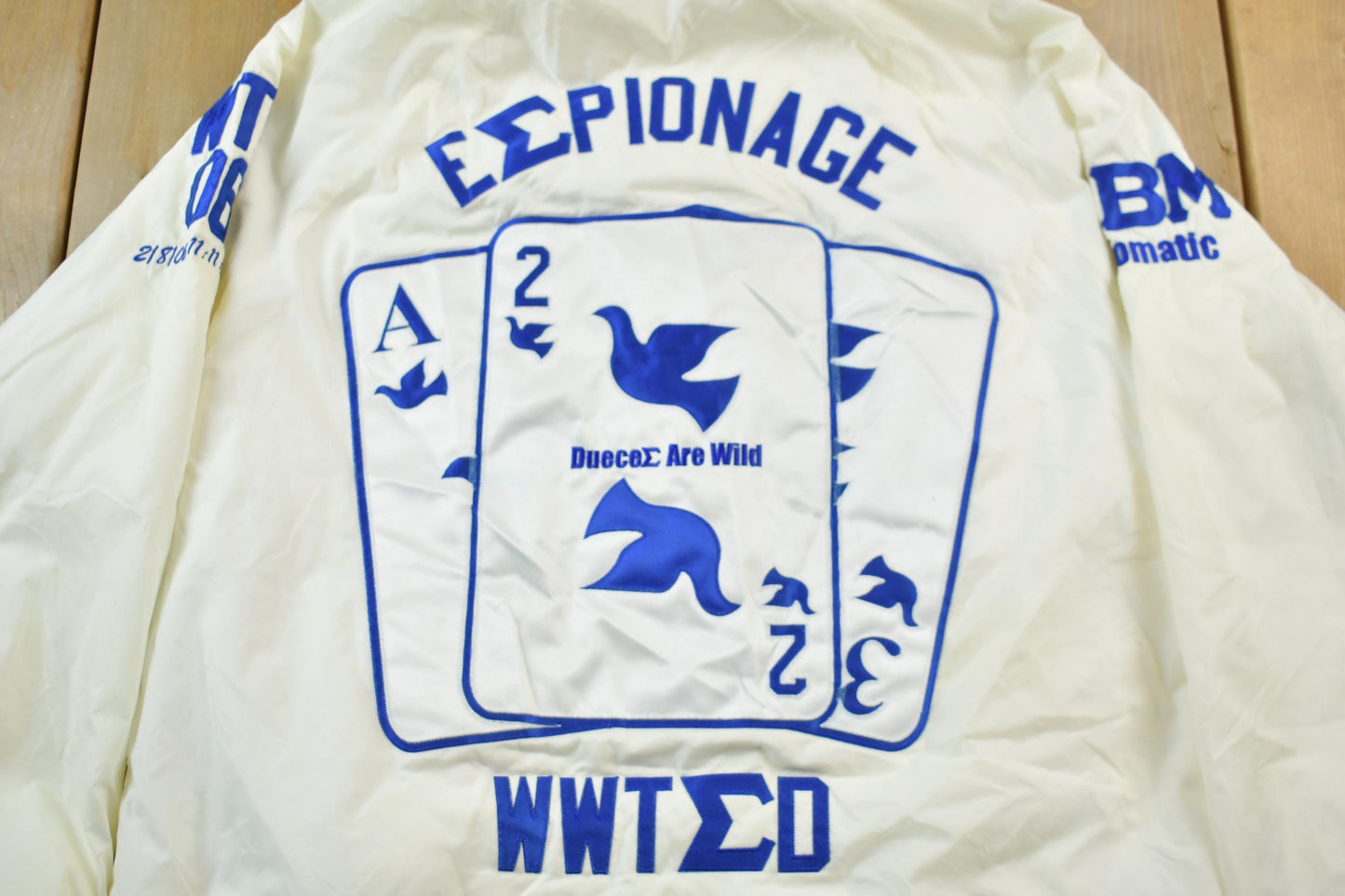 Vintage 1980s Veste Phi Beta Sigma Fraternity Line Jacket Men's Medium