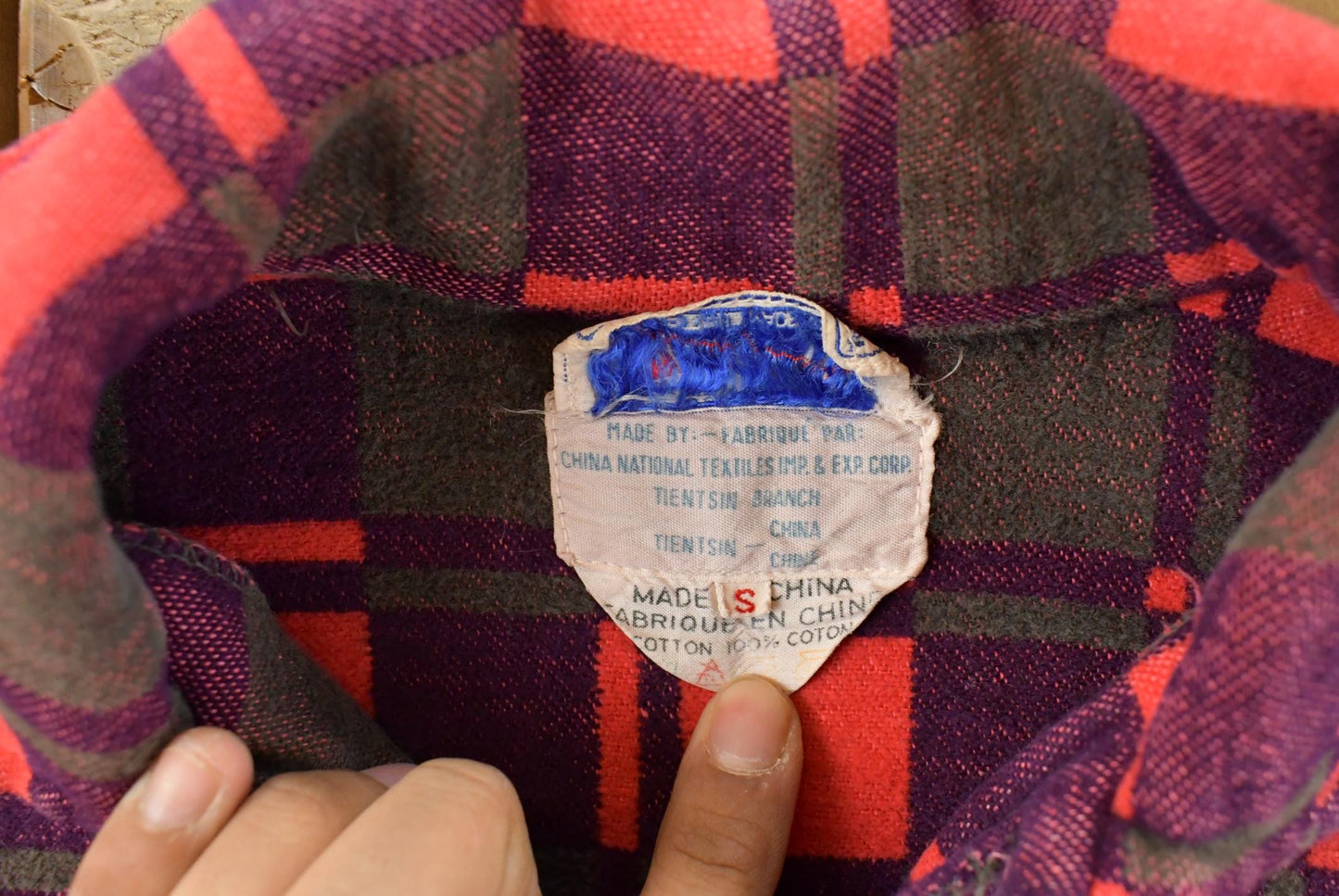 Vintage 1960s Champion Button Up Plaid Flannel Trucker Shirt Men's Small