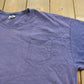 Vintage 1990s Hanes Blank Pocket T-Shirt Men's 2XL