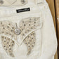 Vintage Y2K Miss Me White Bedazzled Low Rise Jeans Women's 28
