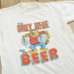 Vintage 1980s Funny Only Here for Beer Graphic T-Shirt Mens M