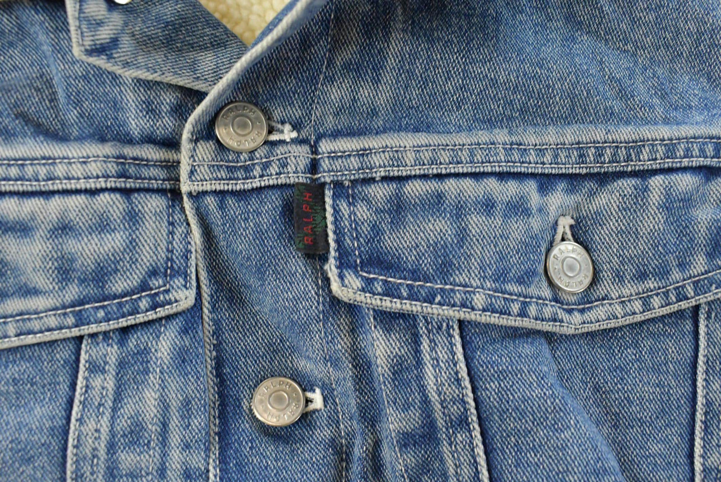 Vintage 2000s Ralph Lauren Sherpa Denim Trucker Jacket Women's S