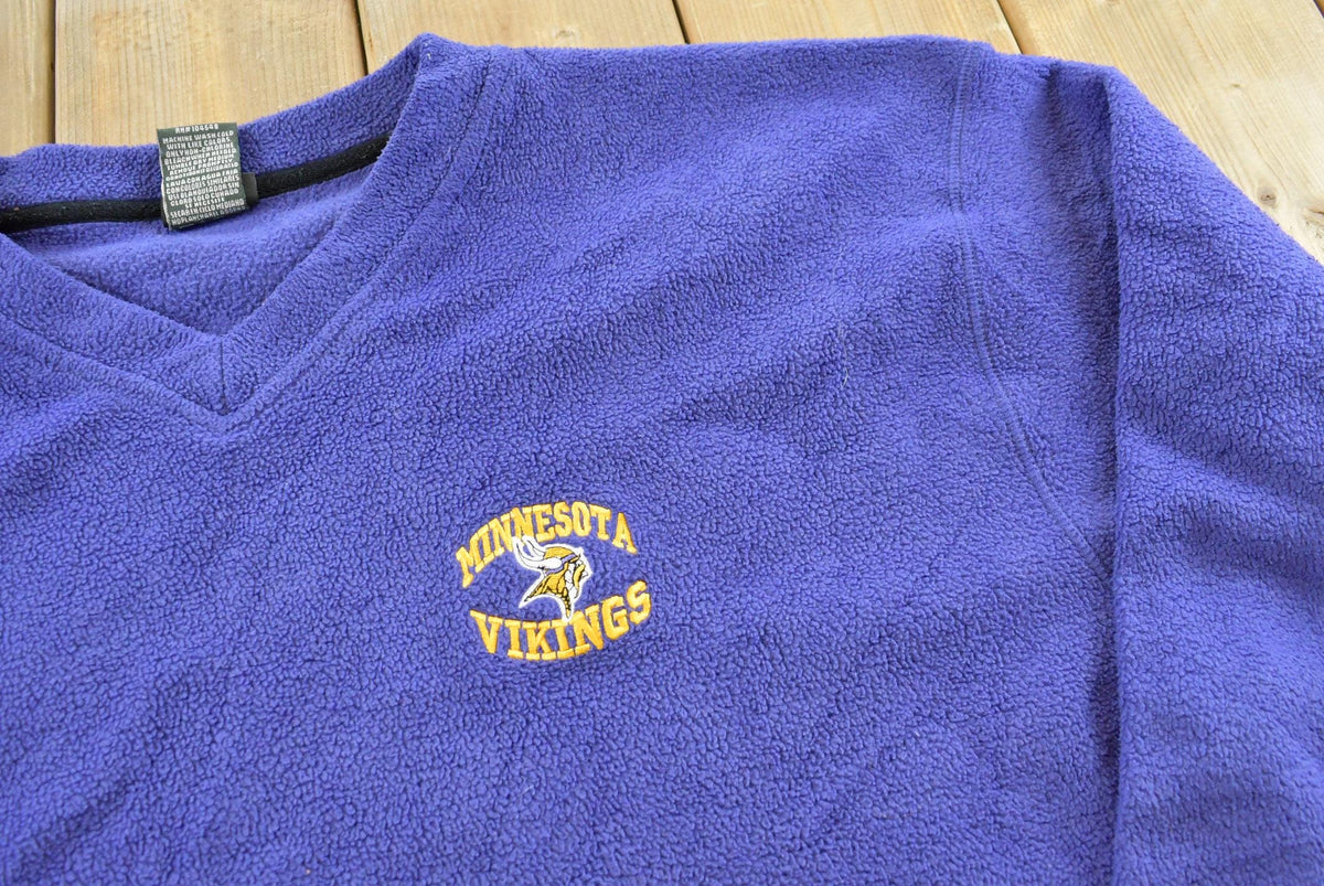 Vintage 1990s Minnesota Vikings NFL Football Fleece Crewneck Sweatshirt Men's XL
