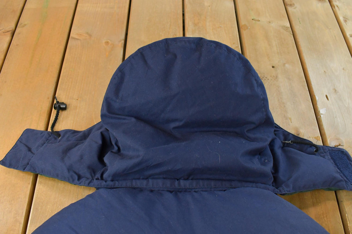 Vintage 1990s Eddie Bauer Ridgeline Goose Down Hooded Jacket Men's 2XL Tall