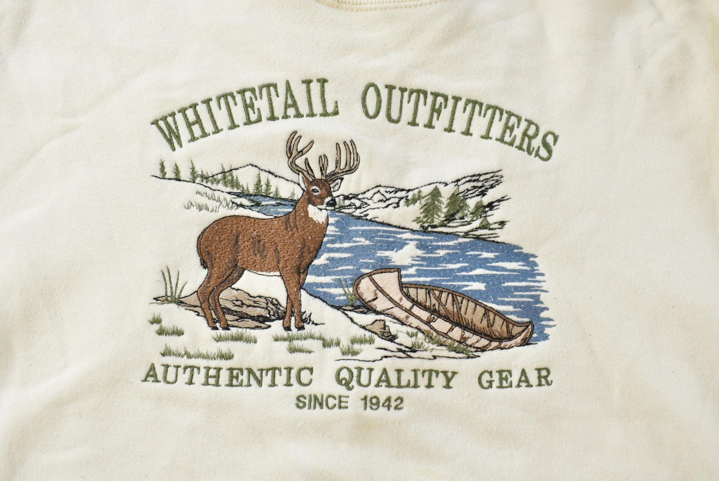 Vintage 1990s Whitetail Deer Nature Crewneck Sweatshirt Men's Medium