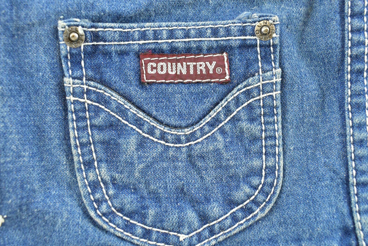 Vintage 1980s Country Denim Western Vest Men's XS