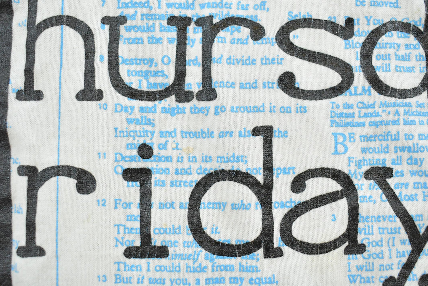 Vintage 1990 Bible Not Just for Sundays Scripture Wear Graphic T-Shirt Mens L