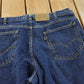 Vintage 1990s Levi's Two Horse Leather Tab Denim Dark Blue Jeans Men's 34 x 28