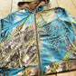 Vintage Y2K Mirror Image Full Zip Velour Hoodie Sweatshirt Women's XL