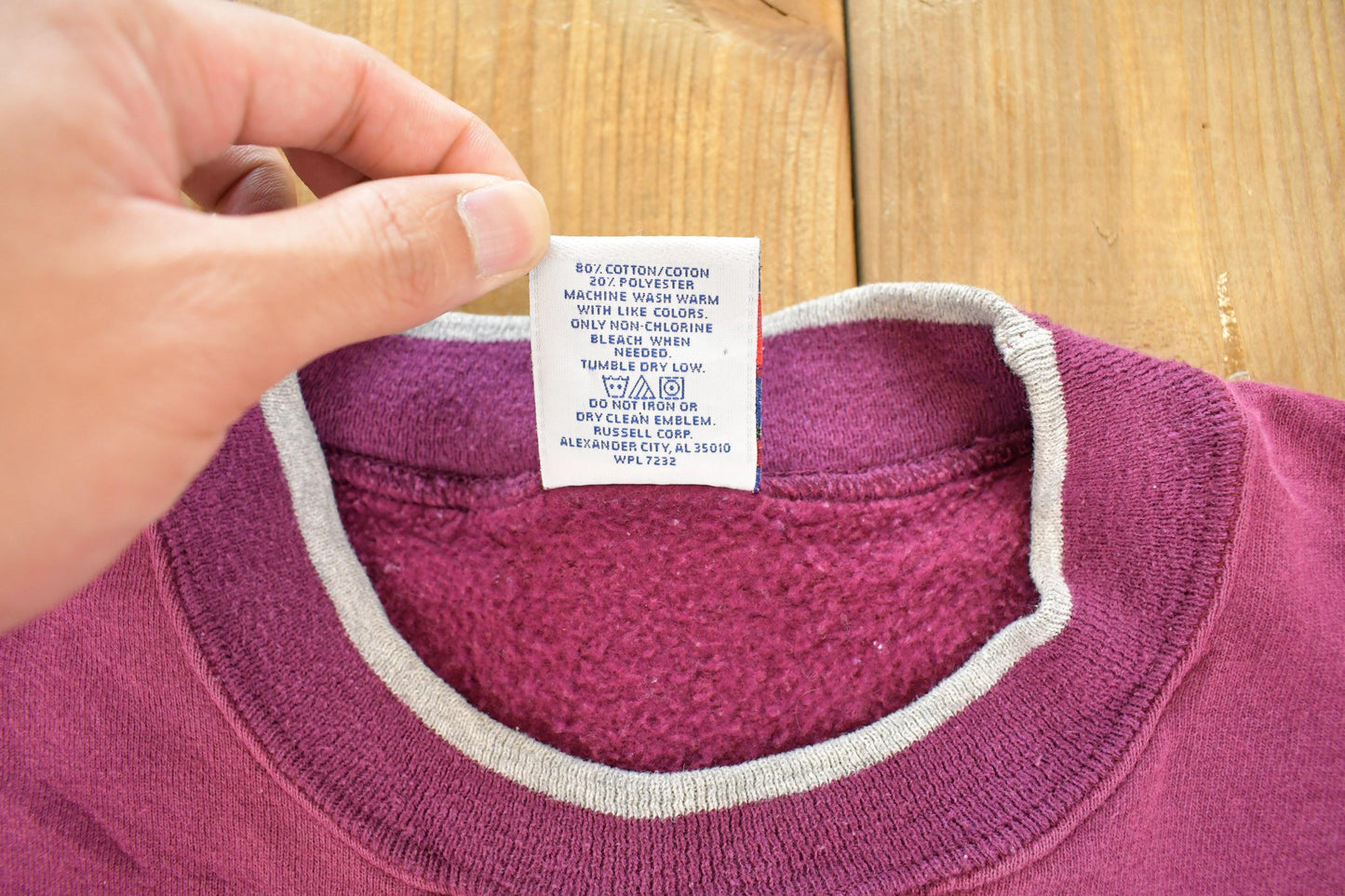 Vintage 1990s Jerzees Activewear Blank Maroon Crewneck Sweatshirt Men's XL