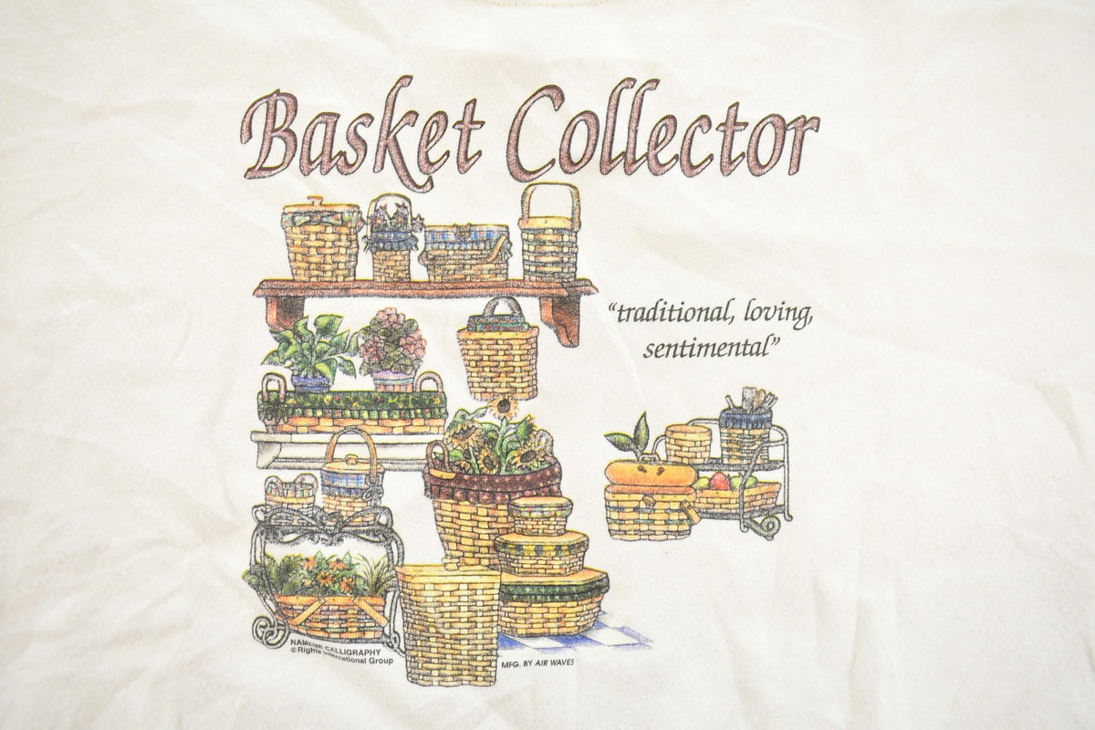 Vintage 2000s Basket Collector Graphic Crewneck Sweatshirt Men's L