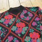 Vintage 1990s Laura Tyler Floral Acrylic Knit Crewneck Sweater Women's M