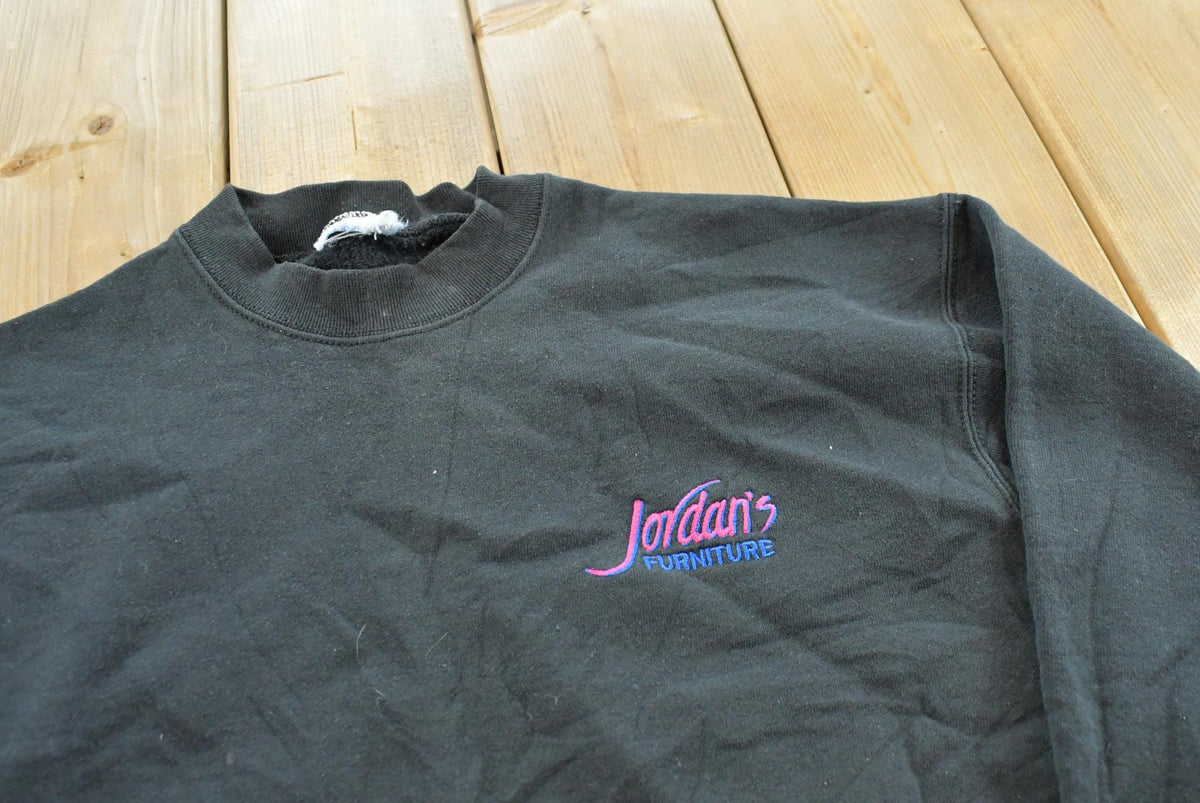 Vintage 1990s Jordan's Furniture Embroidered Promotional Souvenir Crewneck Sweatshirt Men's M