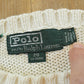 Vintage 1990s Polo Ralph Lauren Embroidered Crest Logo Cotton Knit Crewneck Sweater Women's M