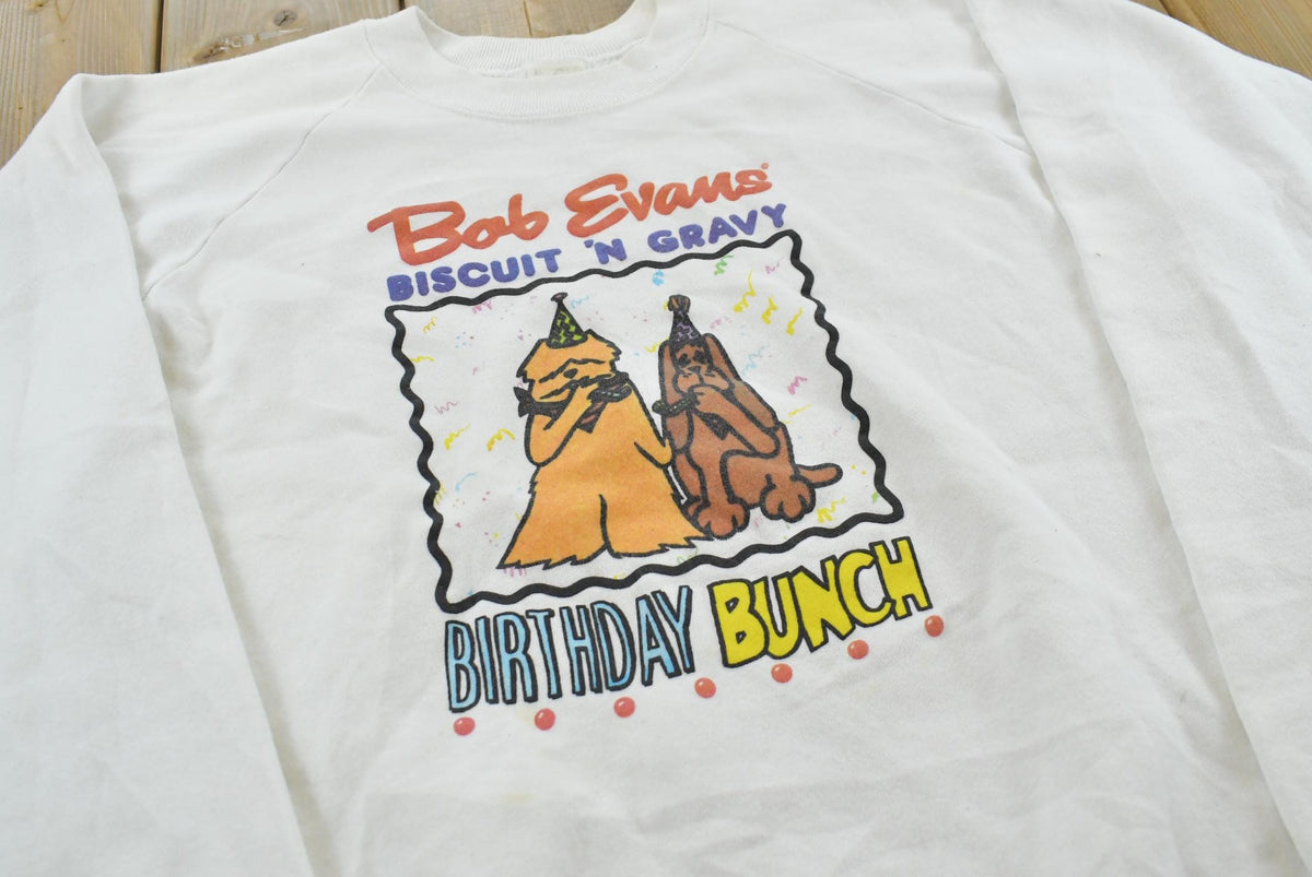 Vintage 1990s Bob Evans Brunch Restaurant Promotional Souvenir Raglan Crewneck Sweatshirt Men's L