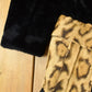 Vintage 1960s Fredric Cleveland Faux Leopard Print Fur Coat Women's M