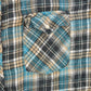 Vintage 1990s Wrangler Wrancher Plaid Flannel Pearl Snap Button Up Shirt Men's XL