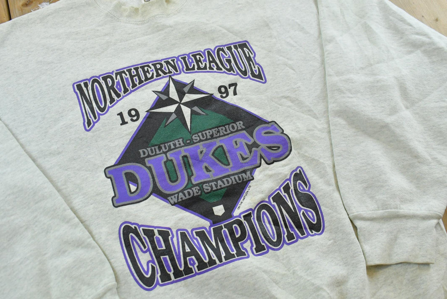 Vintage 1997 Northern League Dukes Champions Crewneck Men's L
