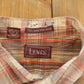 Vintage 1970s Levi's Western Plaid Pearl Snap Flannel Button Up Shirt Men's L