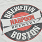 Vintage 1990s Distressed Harpoon Brewery Beer Promotional Souvenir T-Shirt Men's L