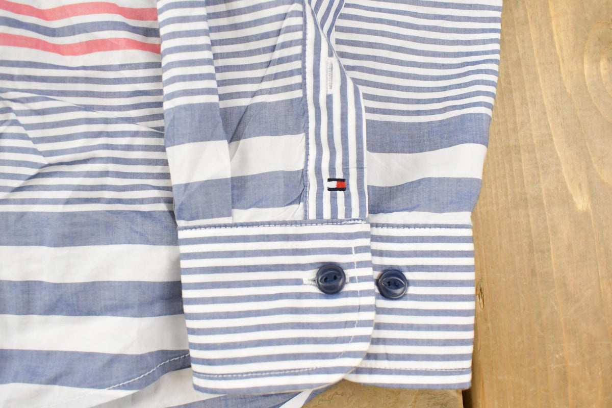 Vintage 2000s Tommy Hilfiger Striped Button Up Shirt Men's XL