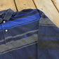 Vintage Y2K Nautica Striped Rugby Long Sleeve Polo Shirt Men's M