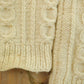 Vintage 1990s 100% Wool Cable Knit Cardigan Sweater Women's M