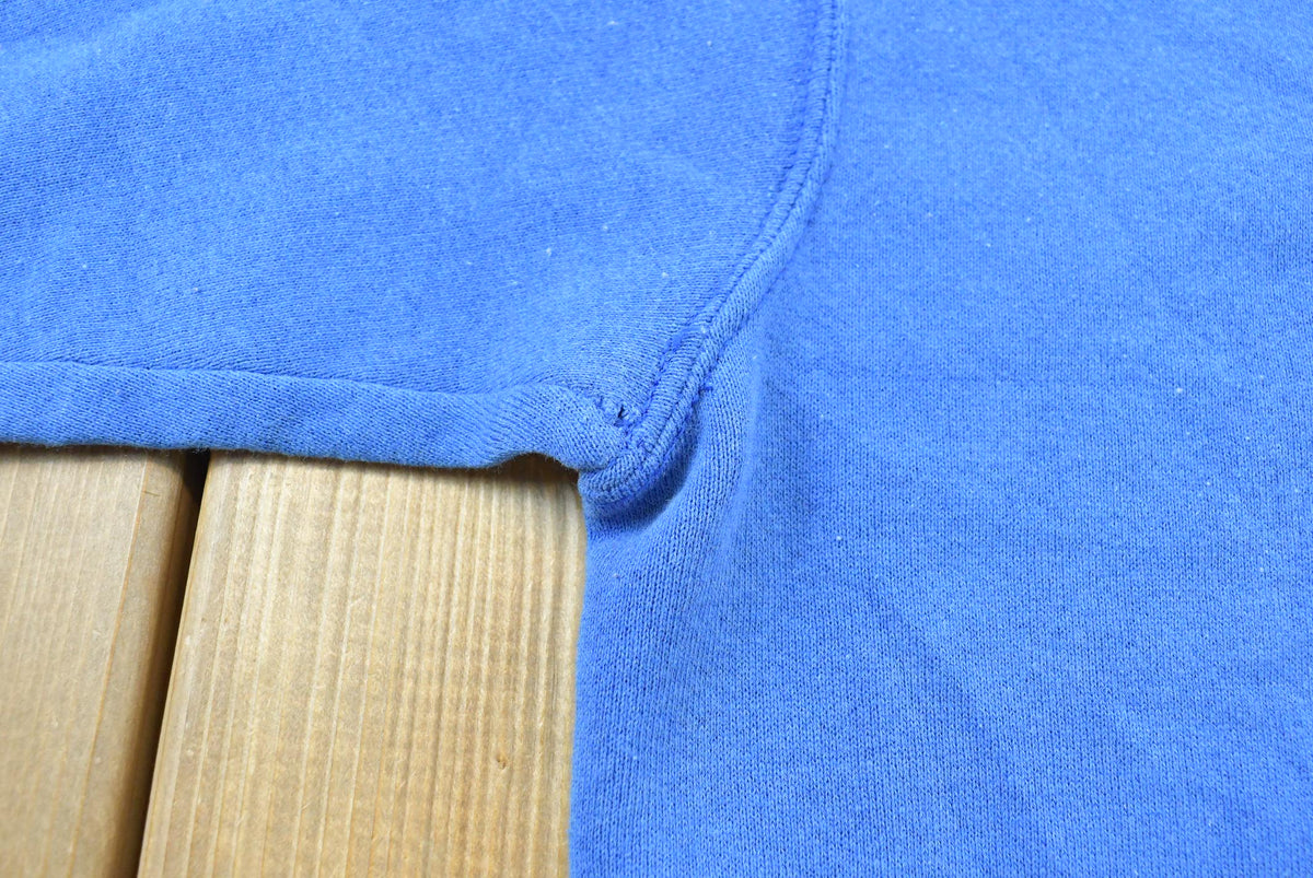 Vintage 1990s Blank Blue Crewneck Sweatshirt Men's L