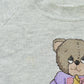 Vintage 1990s Embroidered Teddy Bear Love Raglan Crewneck Sweatshirt Men's S