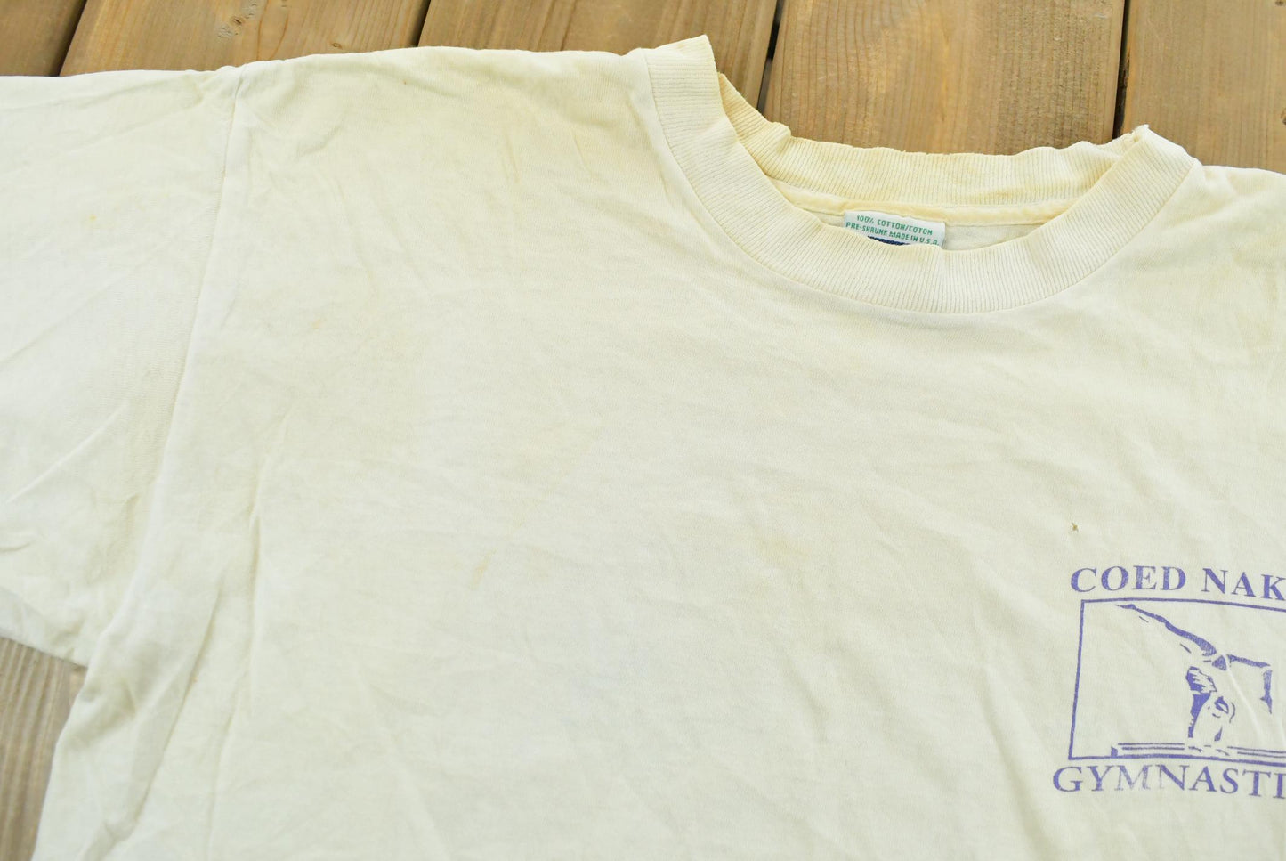 Vintage 1990s Coed Naked Gymnastics T-Shirt Men's L