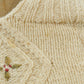 Vintage 1990s LL Bean Floral Pattern Embroidered Cable Knit Wool Sweater Men's XL