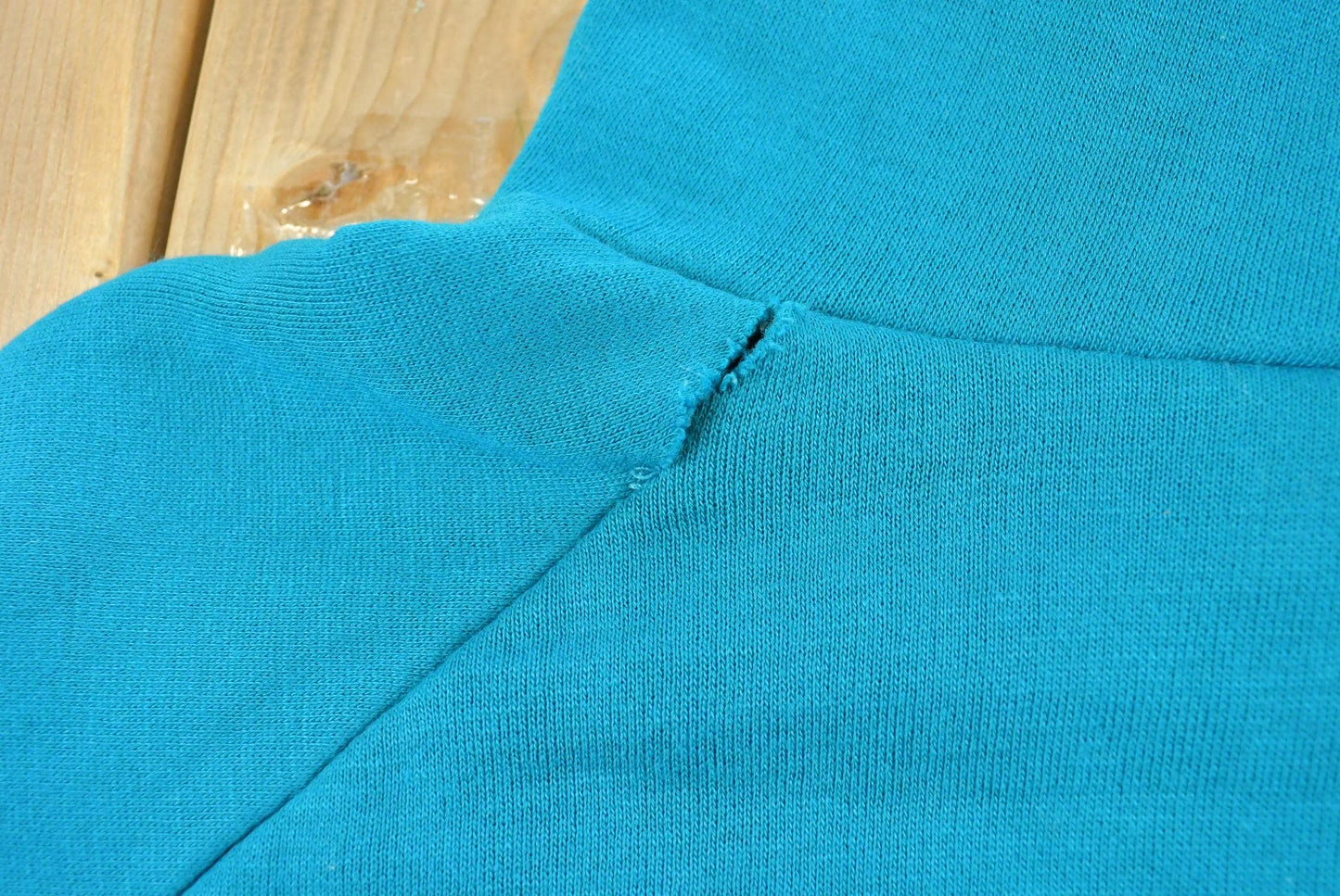 Vintage 1990s Northwest Territories Blank Blue Full Zip Thermal Lined Hoodie Sweatshirt Men's L