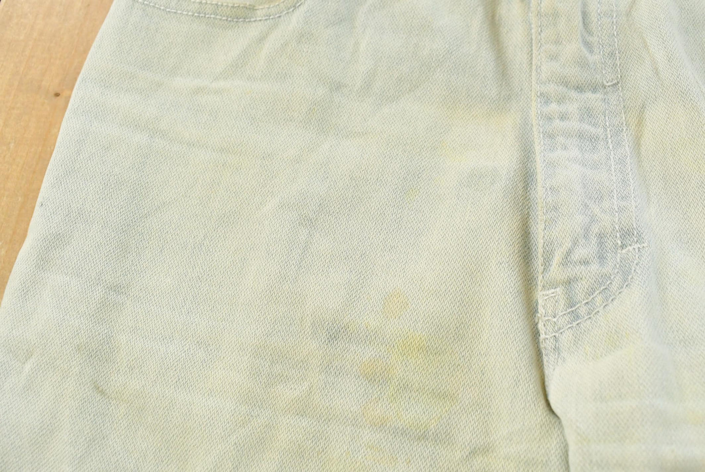 Vintage 1980s Britania Distressed Flare Denim Blue Jeans 30 x 30.5