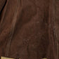 Vintage 1980s The Tannery Shearling Suede Leather Coat Women's S